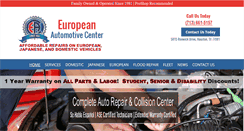 Desktop Screenshot of europeanautomotivecenter.net