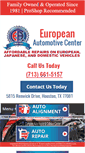 Mobile Screenshot of europeanautomotivecenter.net